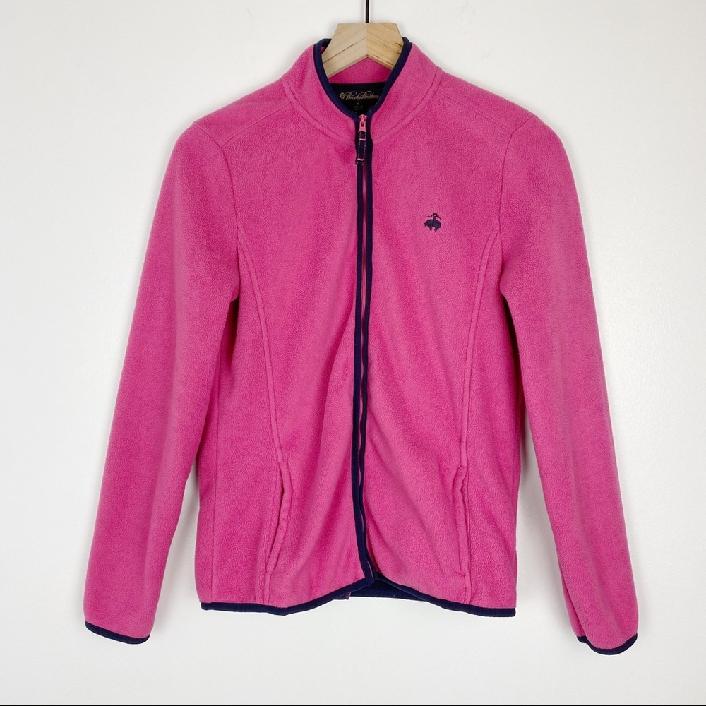 Brooks Brothers pink fleece zip up size medium